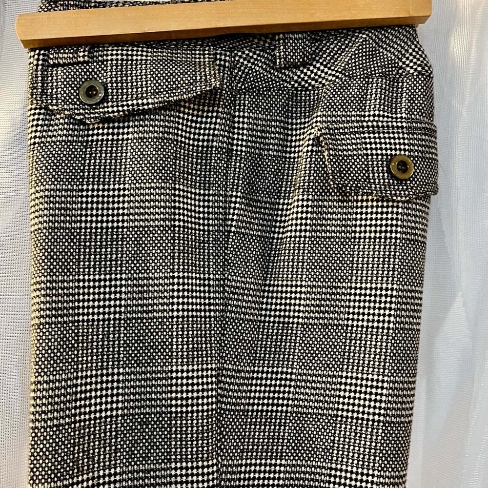 Designer Franco Mirabelli Classic Black and White Checkered Women's Dress Pants.